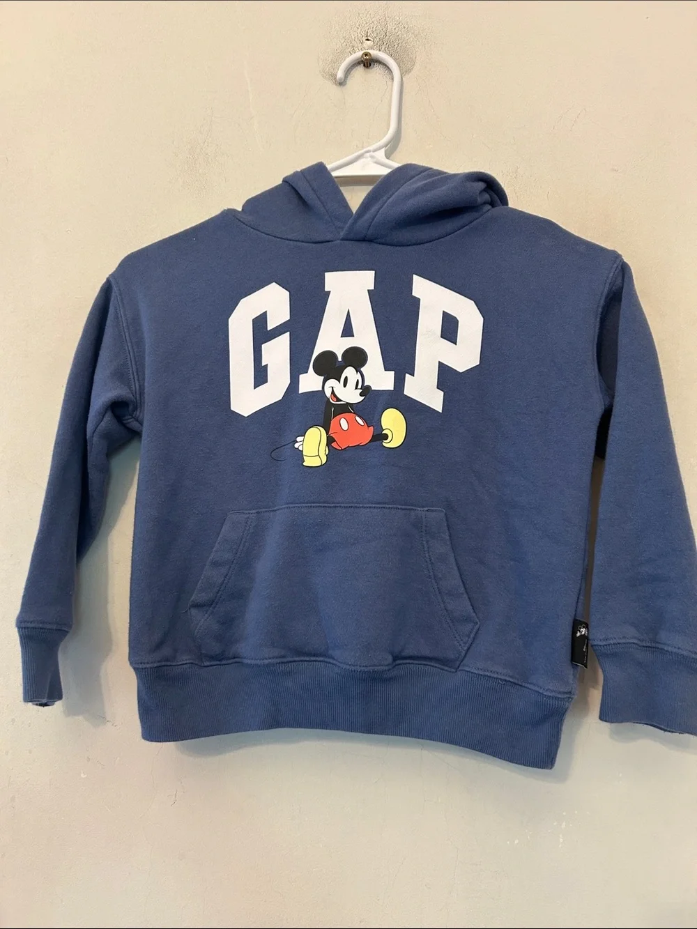 GAP Blue Hoodie with Mickey Mouse Graphic Size XS EUC